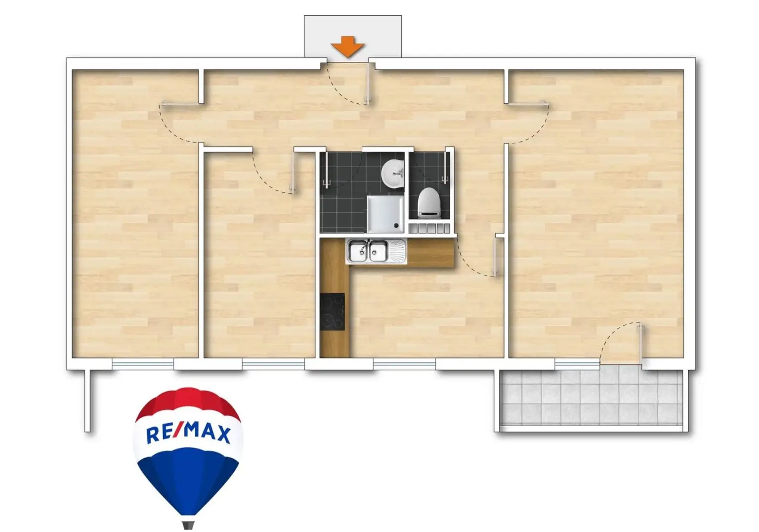 Loggia-Wohnung im 3. Liftstock nahe Millenium City u. Donauinsel