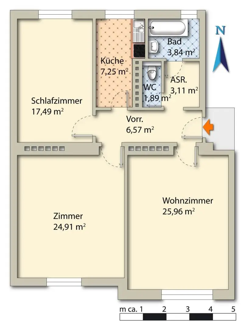 Plan unmöbliert