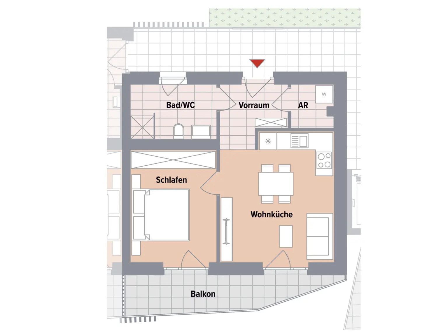 BAUBEGINN ERFOLGT! Neubauprojekt in Ruhelage in Gösting! 2-Zimmerwohnung mit Süd-Balkon!