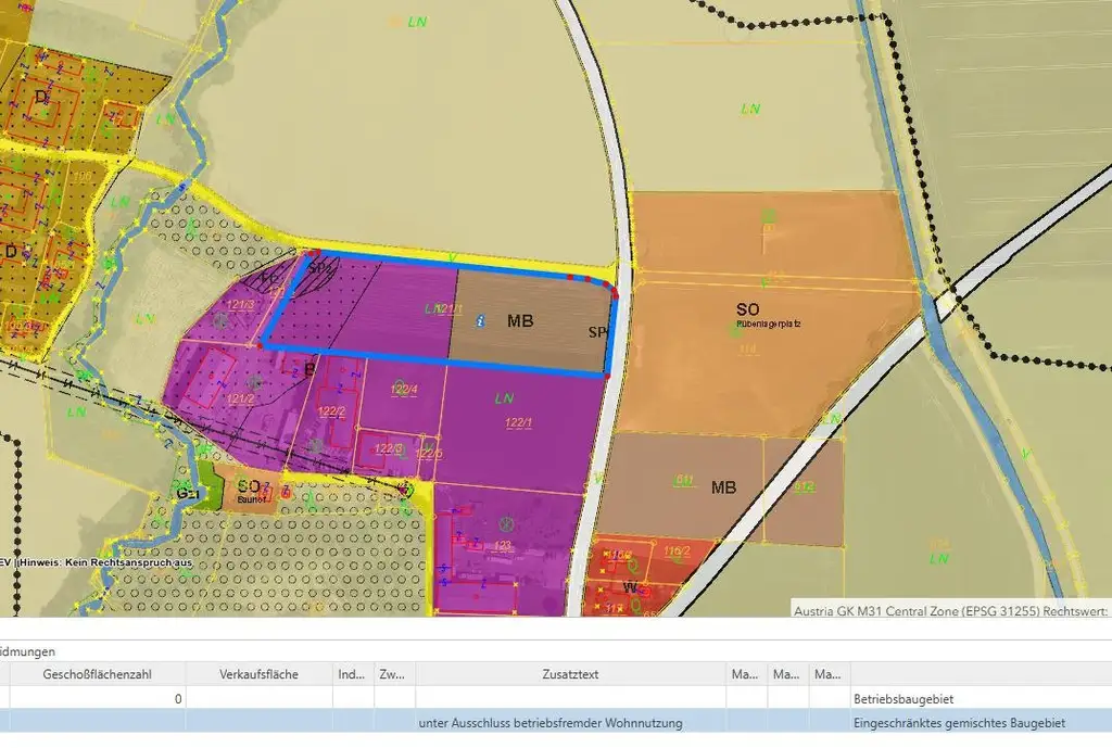 Grundstück mit B Widmung       plus   13068 m² angrenzend auf Anfrage   Miete oder Kauf