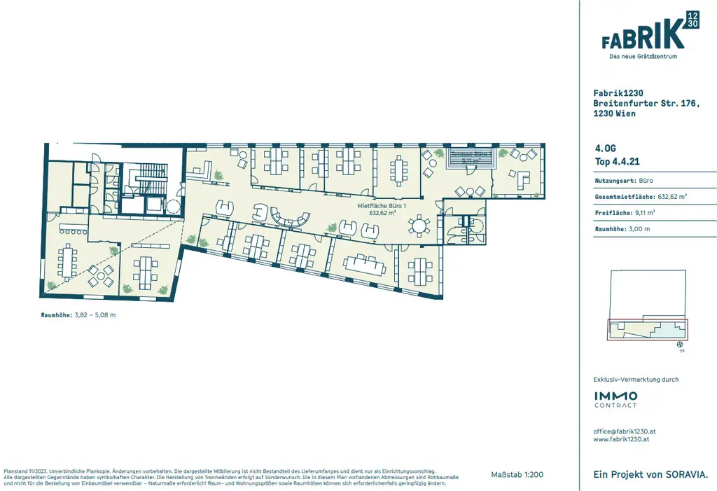 1.000 m² - Moderne Büroetage mit Penthouse-Feeling!