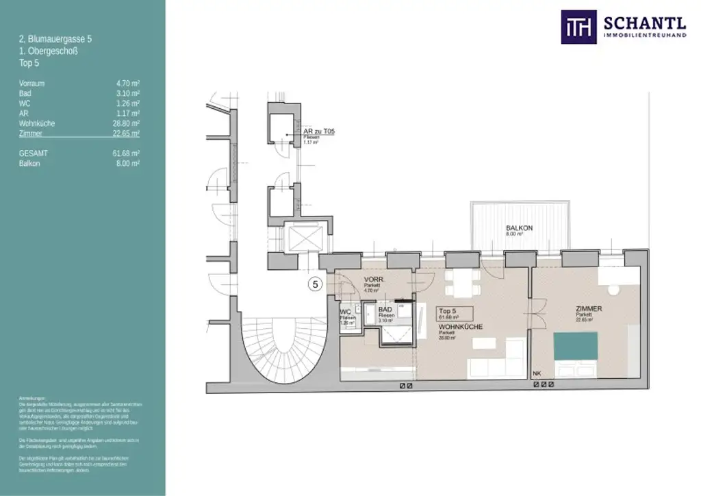 WOW! TOP LAGE in unmittelbarer Nähe zum Augarten + teilsaniertes Altbaujuwel mit großzügigem Balkon + absolut ruhige Innenhoflage