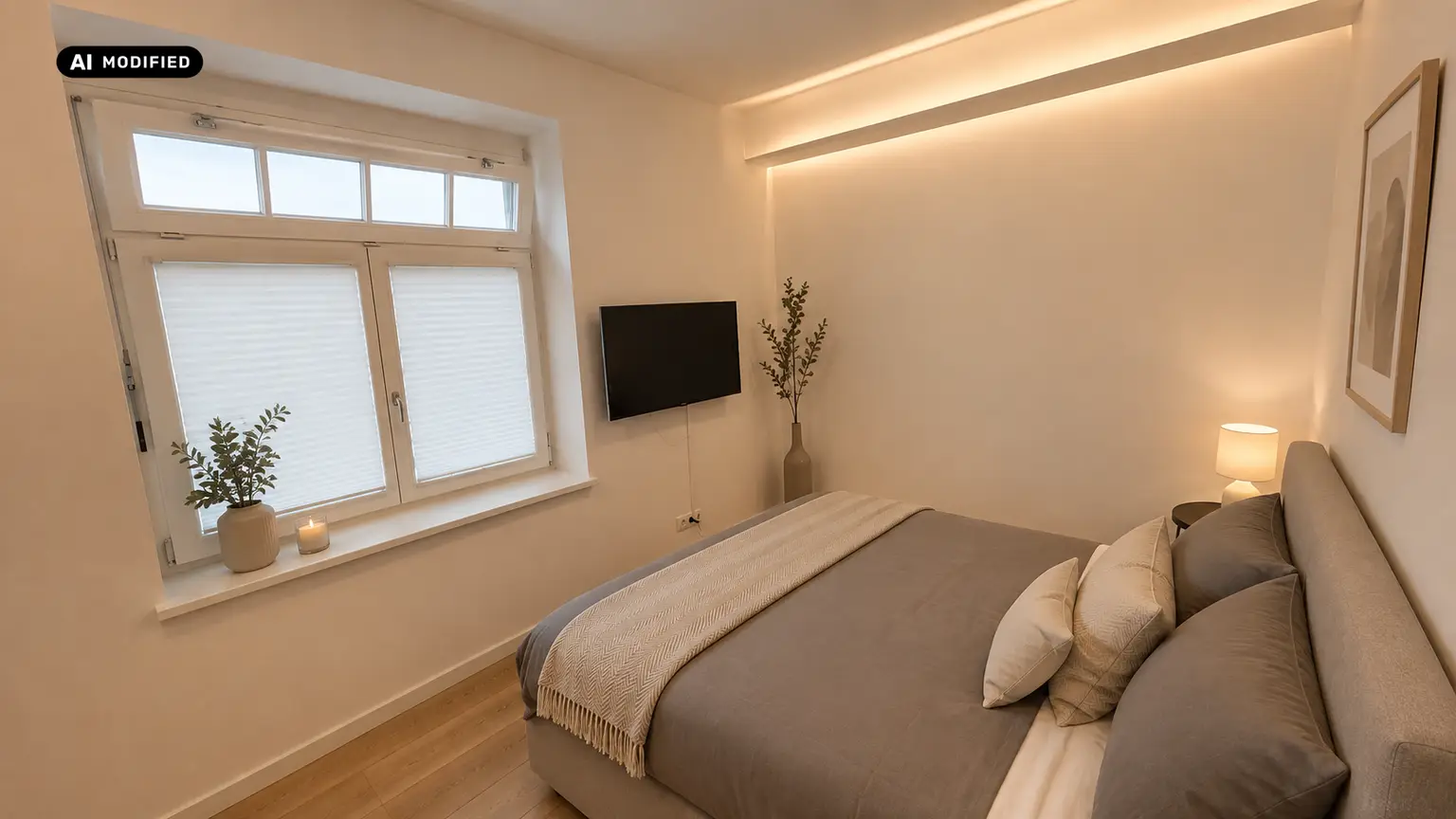 KI-bearbeitet – Schlafzimmer