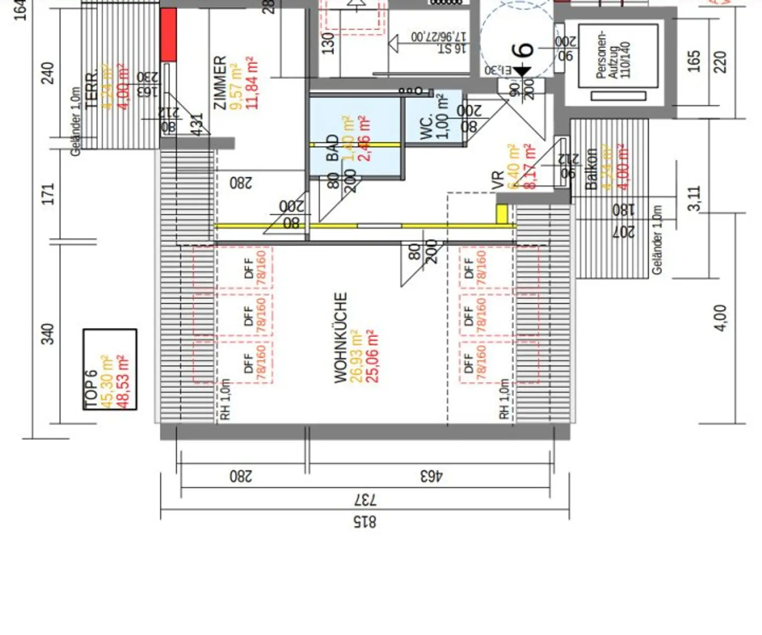 ++NEU++ Hochwertige 2-Zimmer DG-Wohnung mit zwei Balkonen, Ruhelage im Hof!