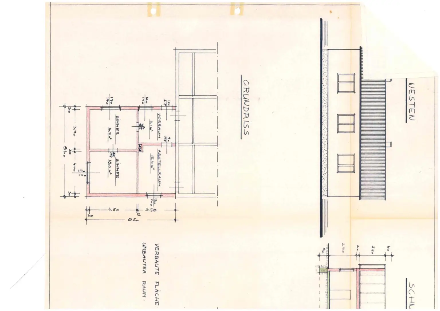 Plan 1977 Zubau Gemeindestraße 1_2