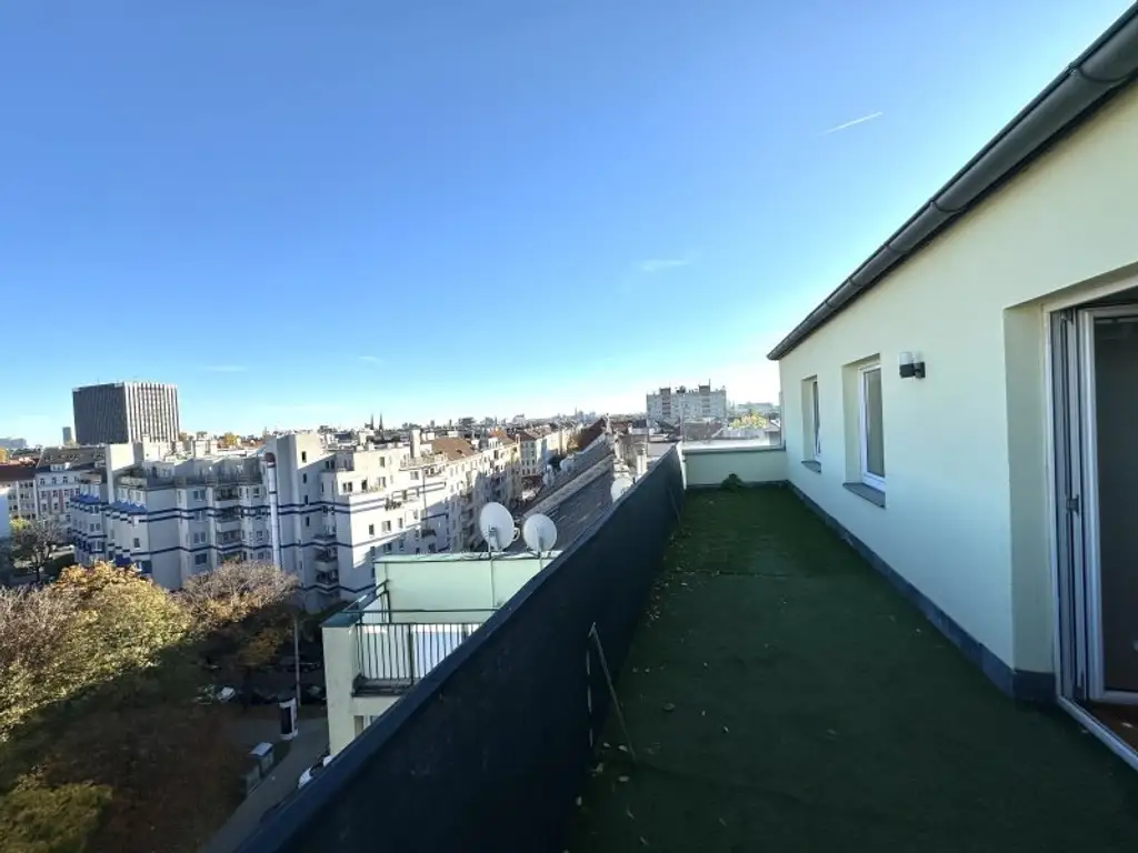 26 m² Panoramaterrasse I Dachgeschosswohnung ohne Schrägen I Klimaanlage I Separate Küche