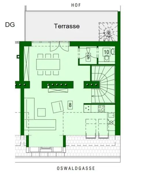 ERSTBEZUG - Sonnige Dachmaisonette mit 45m² Terrasse beim Hoffmann Platz