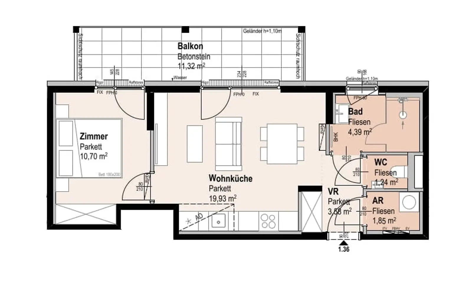 "Wohnoase Siebenbrunnengasse 44 - DACHGESCHOSS DELUXE - Nachhaltig. Ruhig. Besonders."