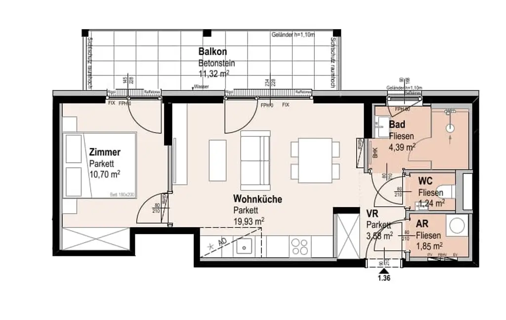 "Wohnoase Siebenbrunnengasse 44 - DACHGESCHOSS DELUXE - Nachhaltig. Ruhig. Besonders."
