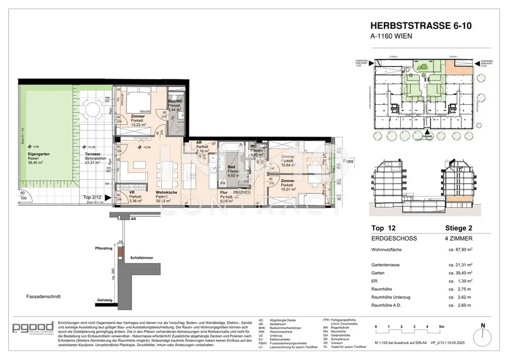 WOHNEN AM PARK - Urban & Grün - Hofseitige Gartenwohnung! 4 Zimmer!
