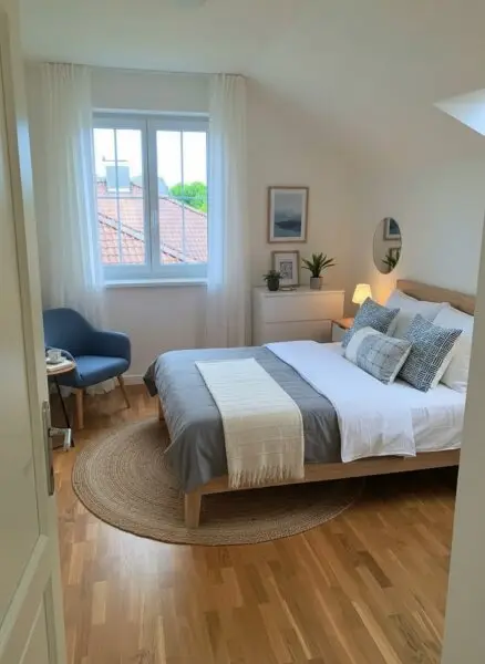 Zimmer im Obergeschoss: KI generierte Einrichtung