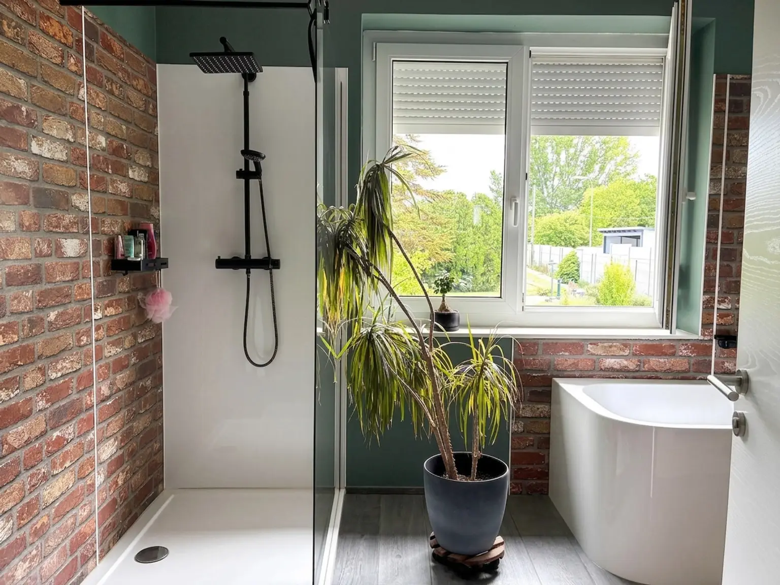 barrierefreie Dusche(mit KI heller gemacht)