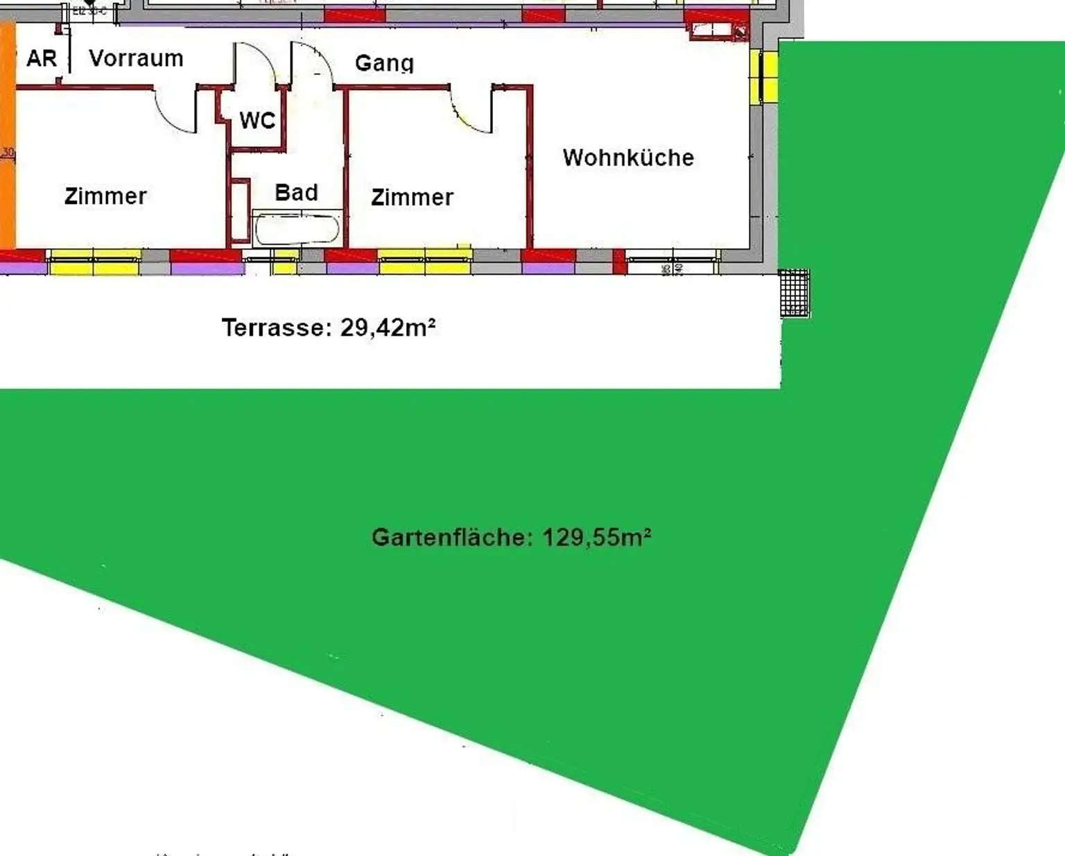 27 Planskizze Gartenwohnung ETW 3004