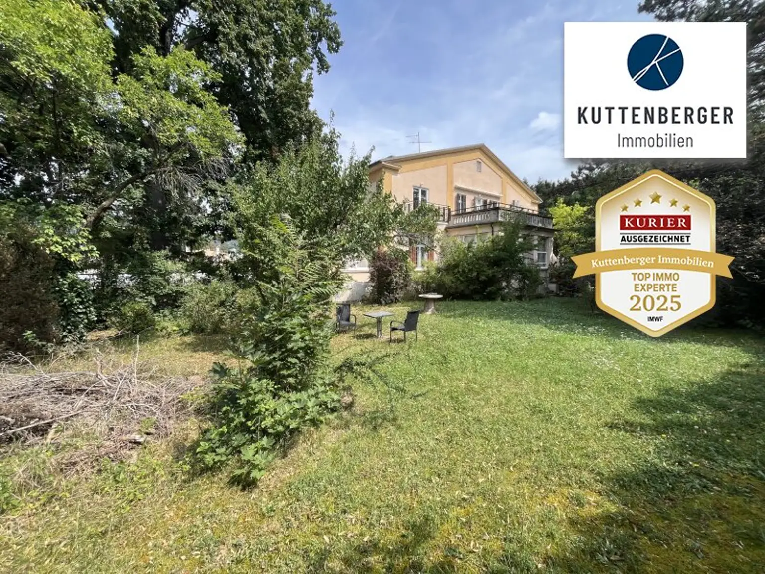 Historisches Herrenhaus im Villenviertel von Baden: ca.450m² WF mit Grundfläche von 1873qm und 17 Zimmern zum Sanieren! (V2 & Schut