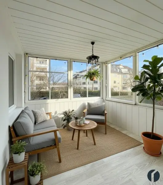 Einrichtungsbeispiel Loggia (KI generiert)