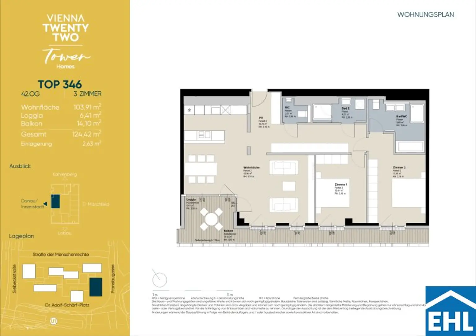 Wohnen mit Weitblick – 3-Zi.-Erstbezug mit Loggia | TOWER HOMES