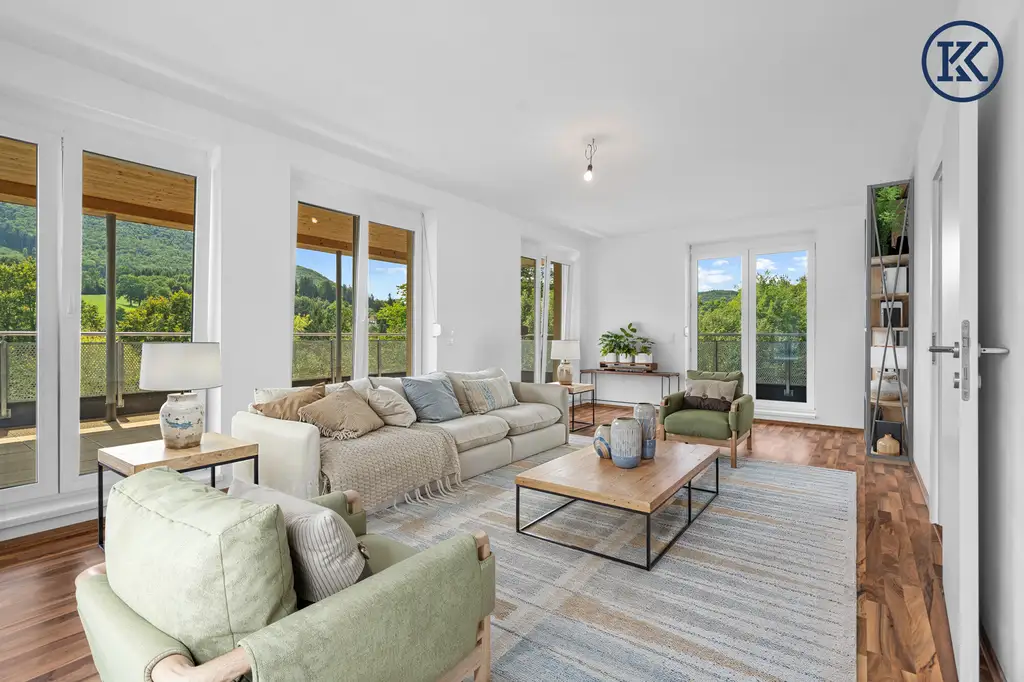 Zuhause im Grünen – Lichtdurchflutete Wohnung mit Dachterrasse & Gartenoase