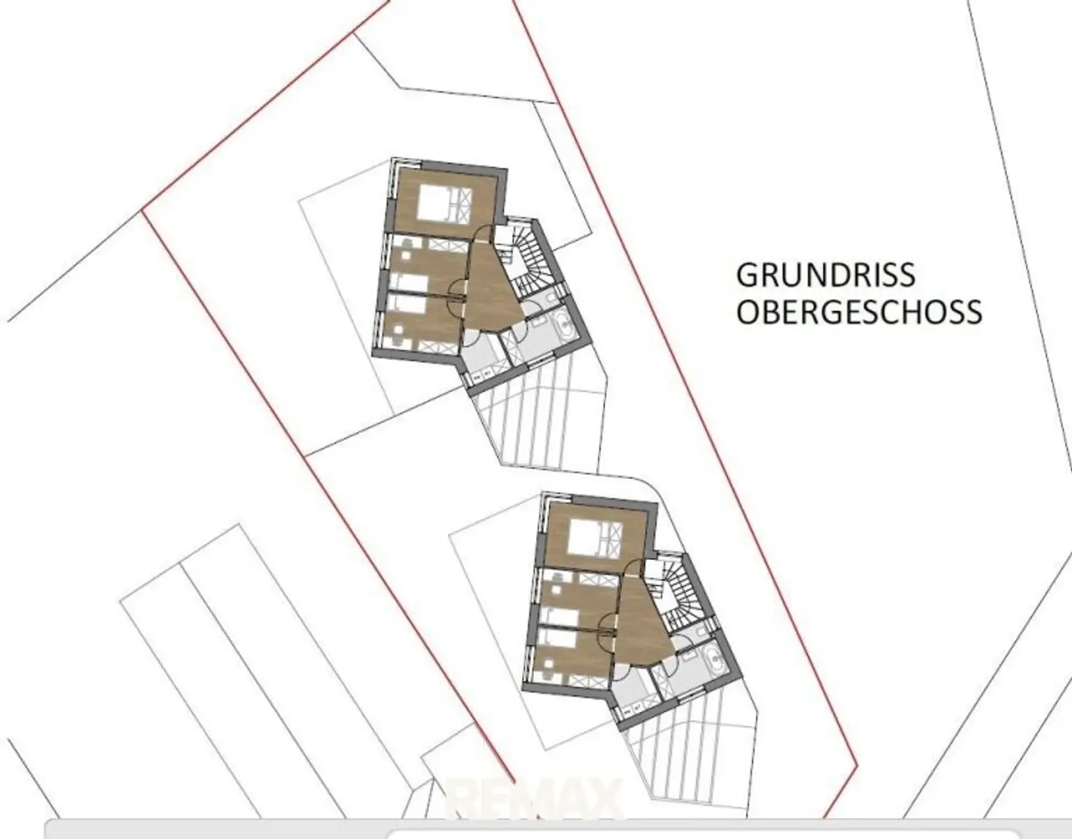 Grundriss OG 2 Häuser