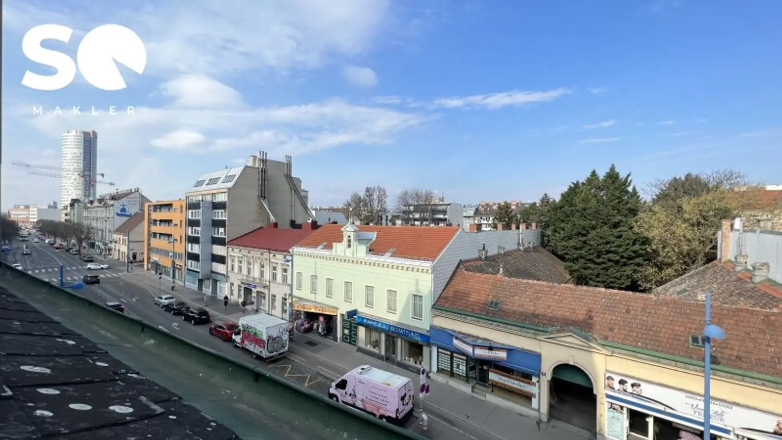 # SQ - ROHDACHBODEN MIT BAUBEWILLIGUNG & ERWEITERBARE WOHNUNG IM 2. OBERGESCHOSS IN ZENTRALER LAGE AM SPITZ IN FLORIDSDORF