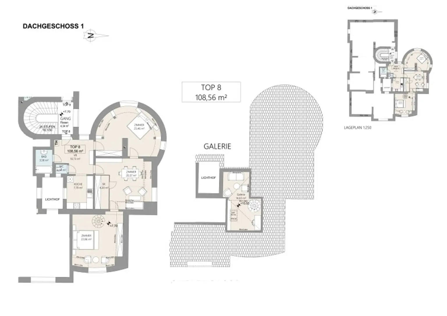 Exklusive Dachgeschosswohnung mit Galerie – 108m² Wohnfläche in ausgezeichneter Lage von Hietzing