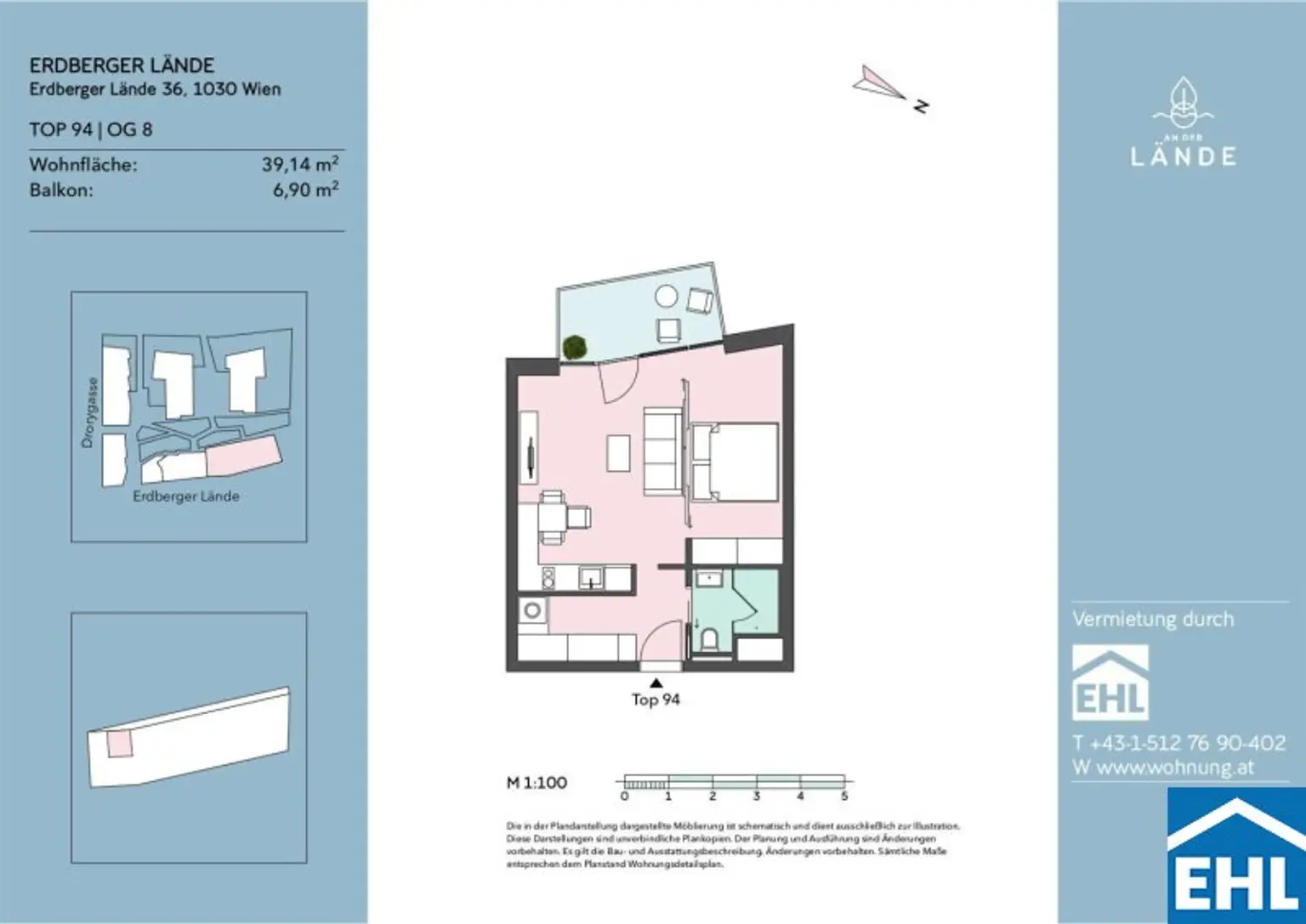 Topmoderner 2-Zimmer-Wohnraum über den Dächern Wiens