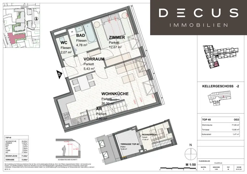3 ZIMMER | IM HERZEN DER STADT | TERRASSE | 3. OBERGESCHOSS | MORGENSONNE