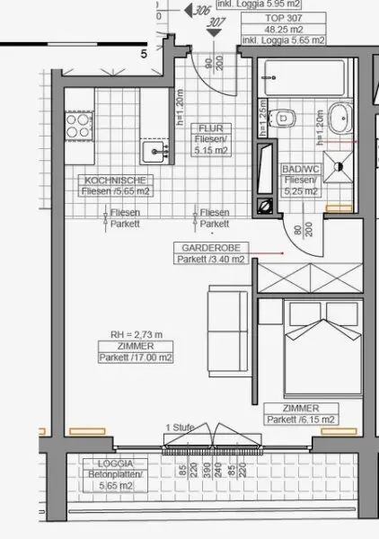 1,5-Zimmerwohnung mit Loggia in 1180 Wien zu vermieten!