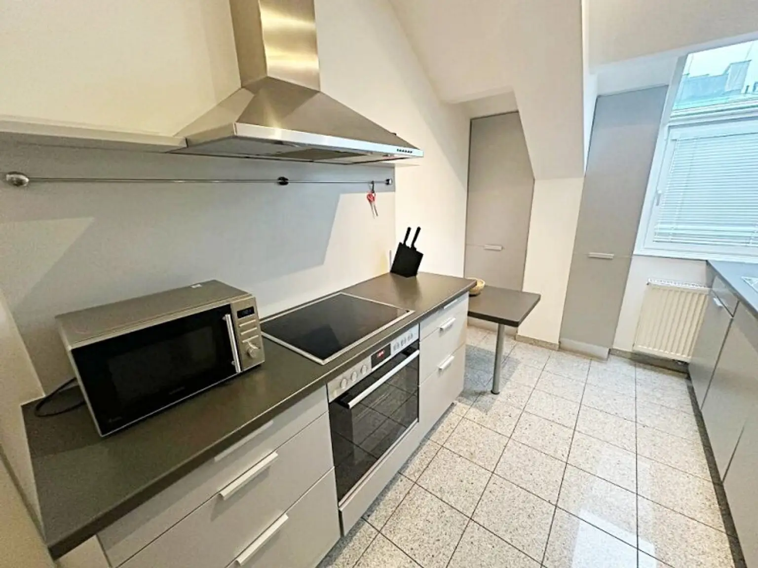 STAATSOPER-BLICK, klimatisiertes 110 m2 Dachgeschoss mit 20 m2 Terrasse, 3 Zimmer, Extraküche, 2 Bäder, Möblierung möglich