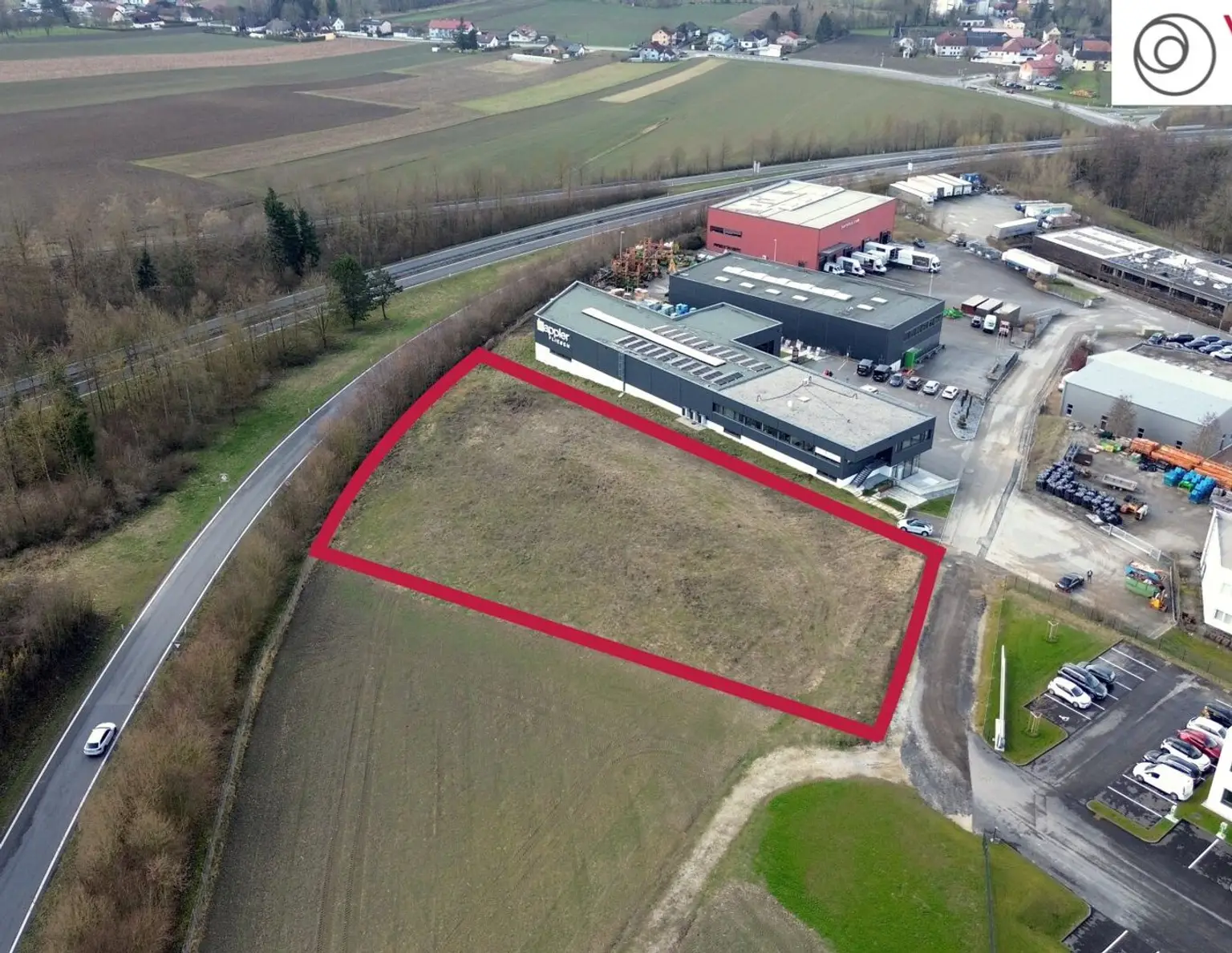 Gewidmetes Betriebsbaugrundstück ohne Bauzwang I Beste Sichtbarkeit auf die A8-Innkreisautobahn