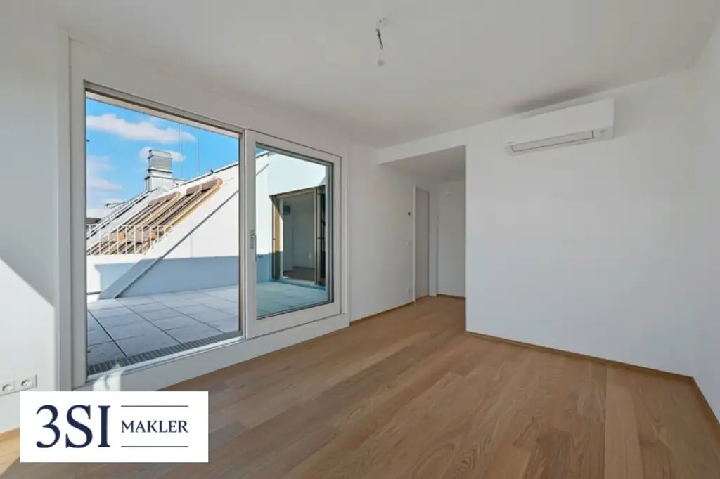 The Temptation: Erstklassige Dachgeschoßwohnung mit tollen Freiflächen Nahe Kutschkermarkt