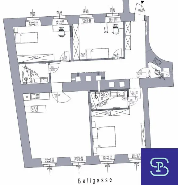 Erstbezug: 112m² Altbau mit 4 Zimmern und Einbauküche am Franziskanerplatz - 1010 Wien