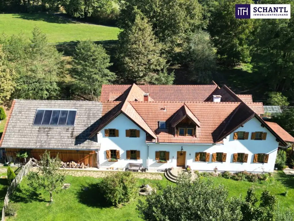 SENSATIONELLES JUWEL! Exklusiver Vierkanthof im Thermenland Steiermark – Wohnen, Reiten & Leben mit Pool und Natur!