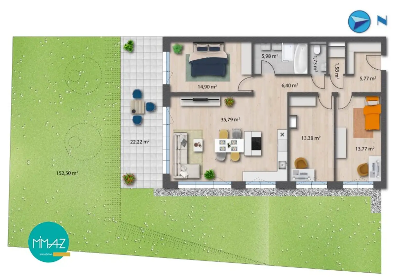 Grundriss Möblierungsvorschlag