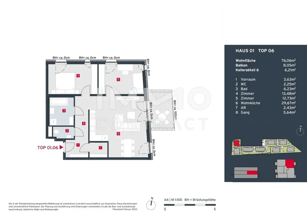 Lichtdurchflutete 3-Zimmer-Balkon-Wohnung in parkähnlicher Anlage im Erstbezug - provisionsfrei!