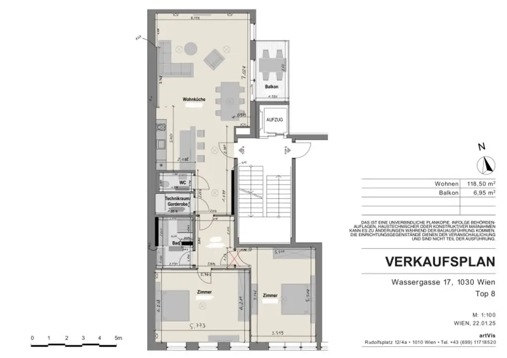Exklusive Dachgeschosswohnung mit Grün-Blick in Top-Lage - Luxusausstattung