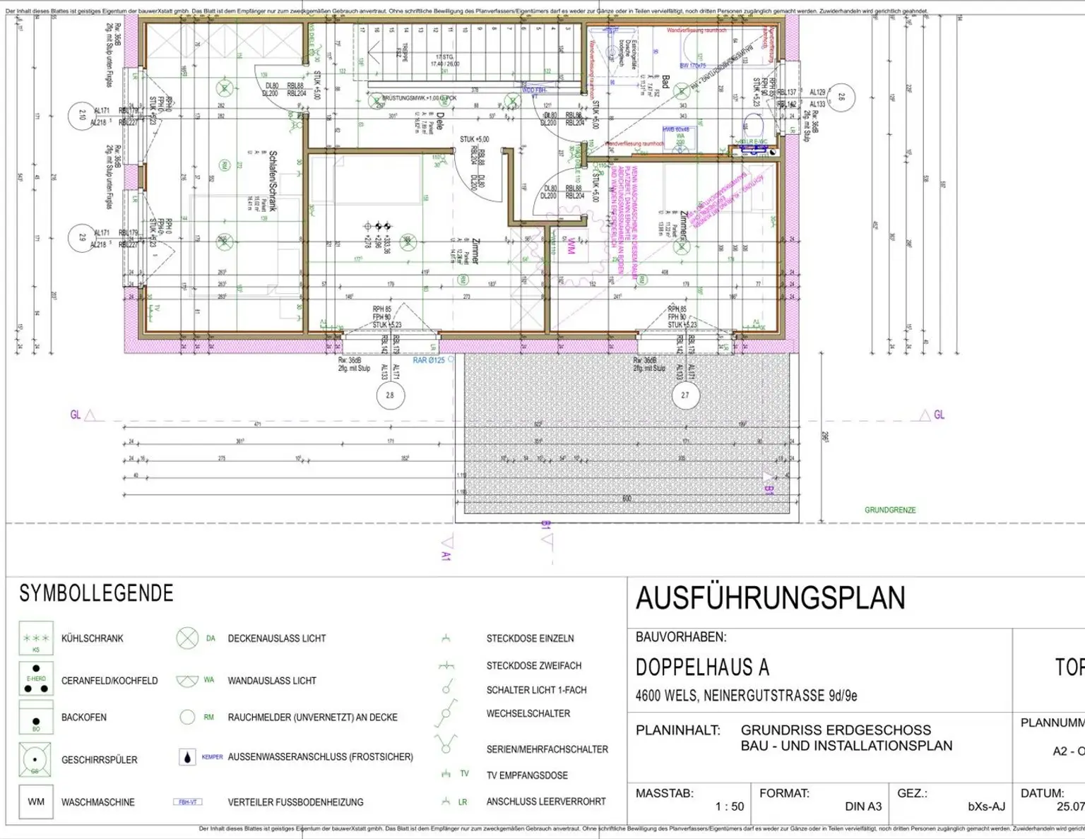 *SCHLÜSSELFERTIGES MASSIV-DOPPELHAUS - INKL. GARAGE & 2x KFZ ABSTELLPLÄTZE - IN TOLLER LAGE - MIT DIREKTEM BACHZUGANG - ZUM EINMALIGEN PREIS* HAUS A2
