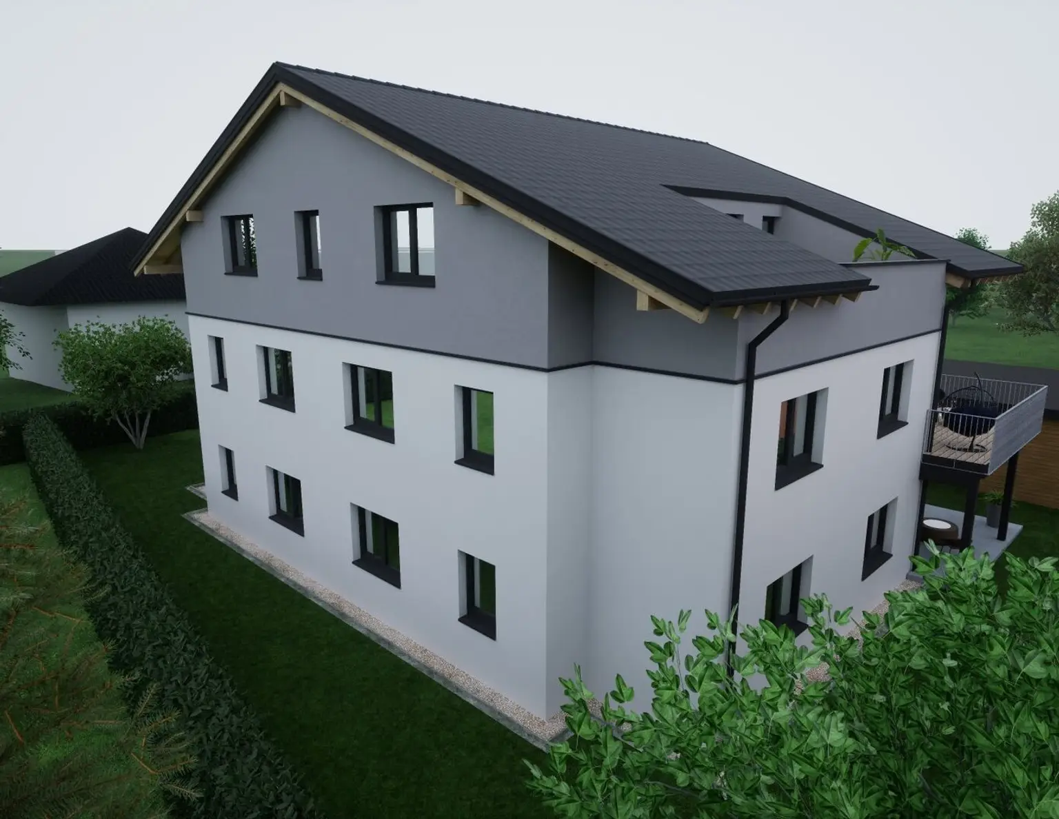 Neubau Ried/Tumeltsham-allein im Dachgeschoss-Lift, 2 Dachterassen,, Doppelcarport, Topausstattung