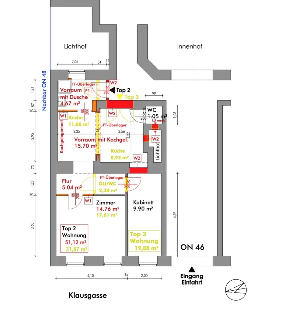 Charmante Altbauwohnung mit zwei Zimmern in sanierungsbedürftigem Zustand-in lebendiger Umgebung
