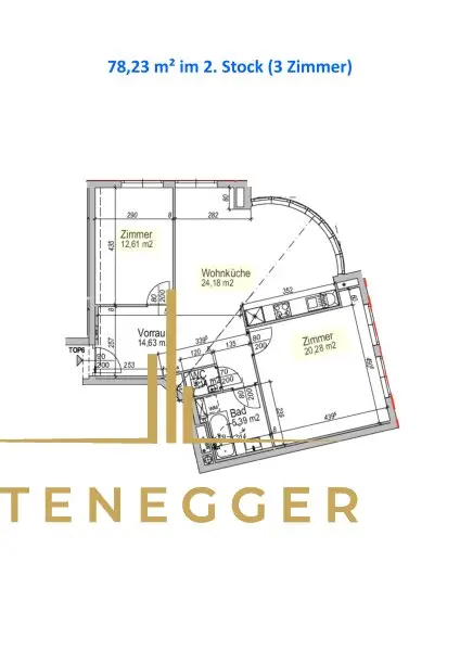 Erstbezug nach Sanierung ++ Außergewöhnliche 3-Zimmer Wohnung ++ mit großer Fensterfront und offenem Grundriss