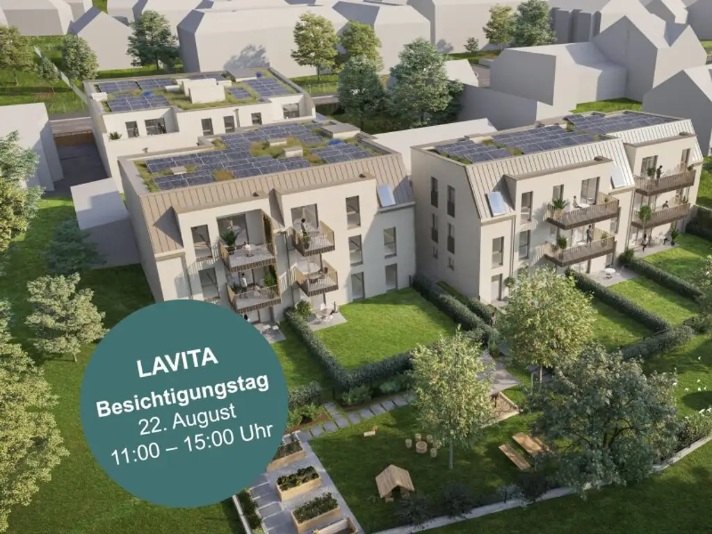 LAVITA - 2 Zimmer Gartenwohnung mit Terrasse, Parkett & Fußbodenheizung - jetzt Baustartaktion nutzen