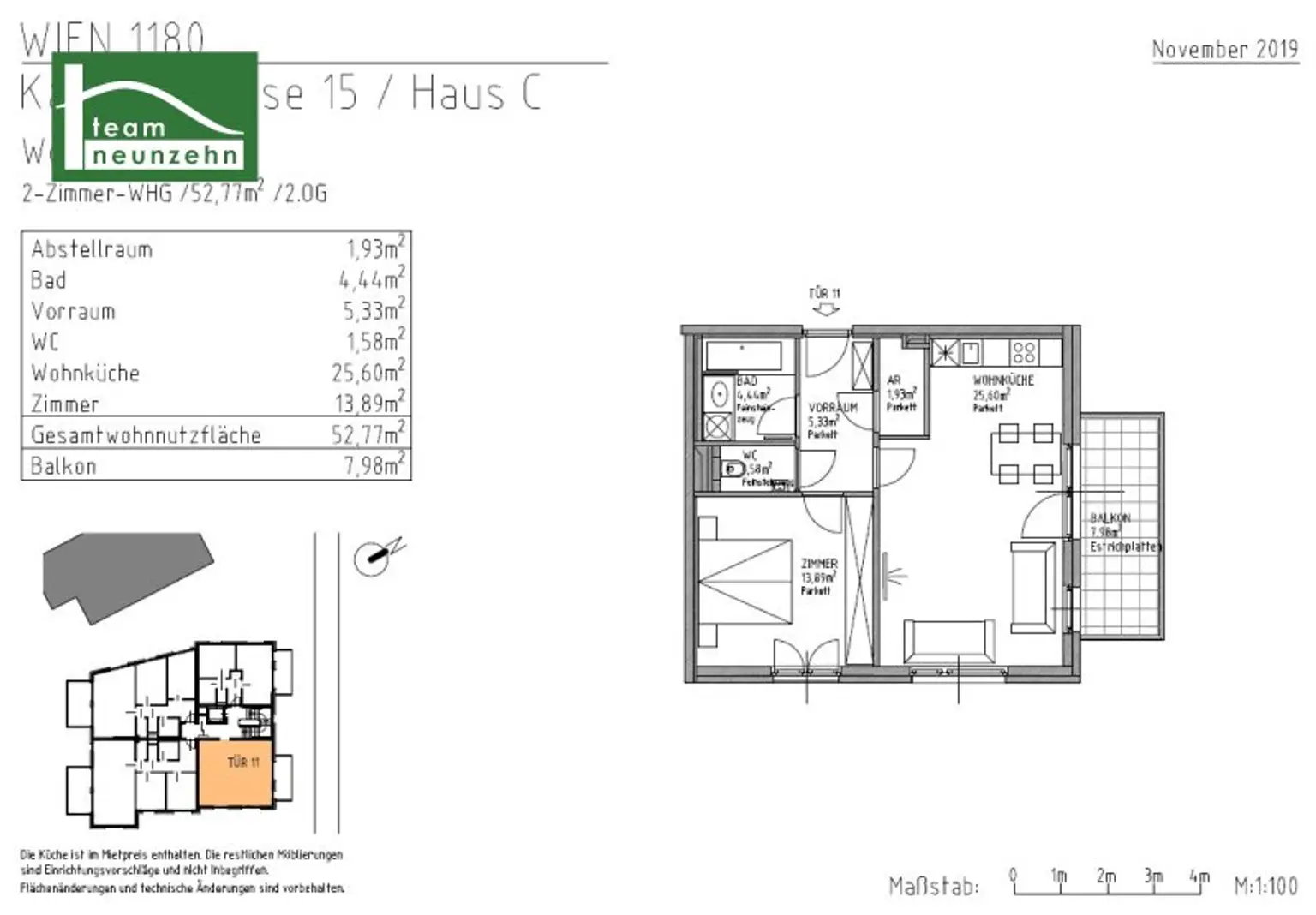Exklusive 2-Zimmer-Wohnung mit Balkon – modernes Wohnen in 1180 Wien!