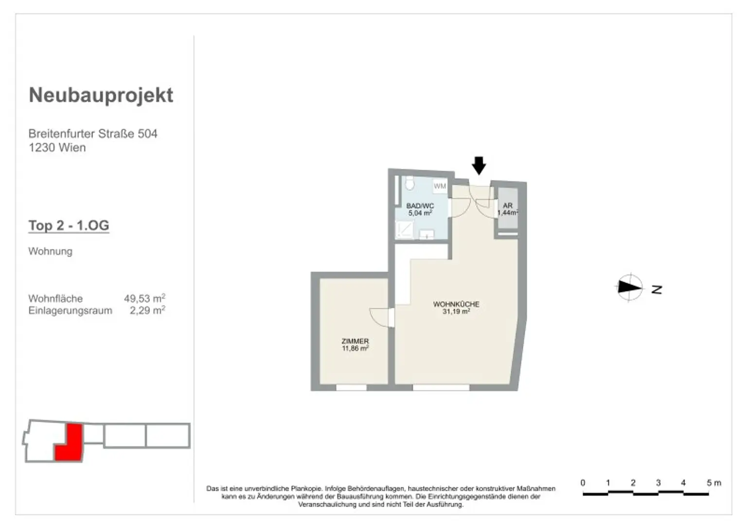 ERSTBEZUG | Charmante, lichtdurchflutete 2-Zimmer Wohnung in hochwertiger Ausführung | TOP 2