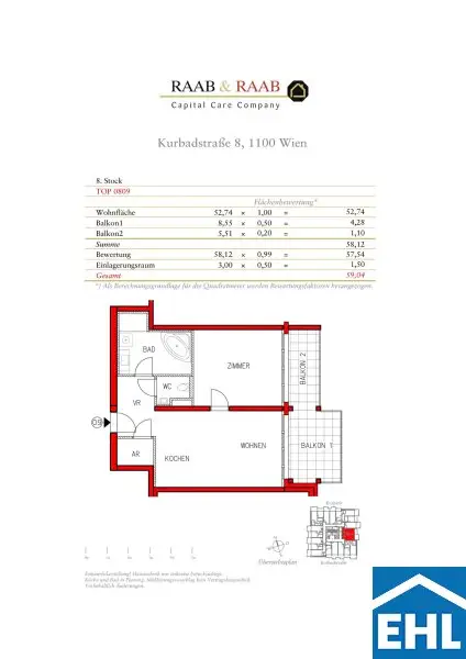 Wohnen im Grünen – Moderne 2 Zimmer-Wohnung direkt am Kurpark Oberlaa