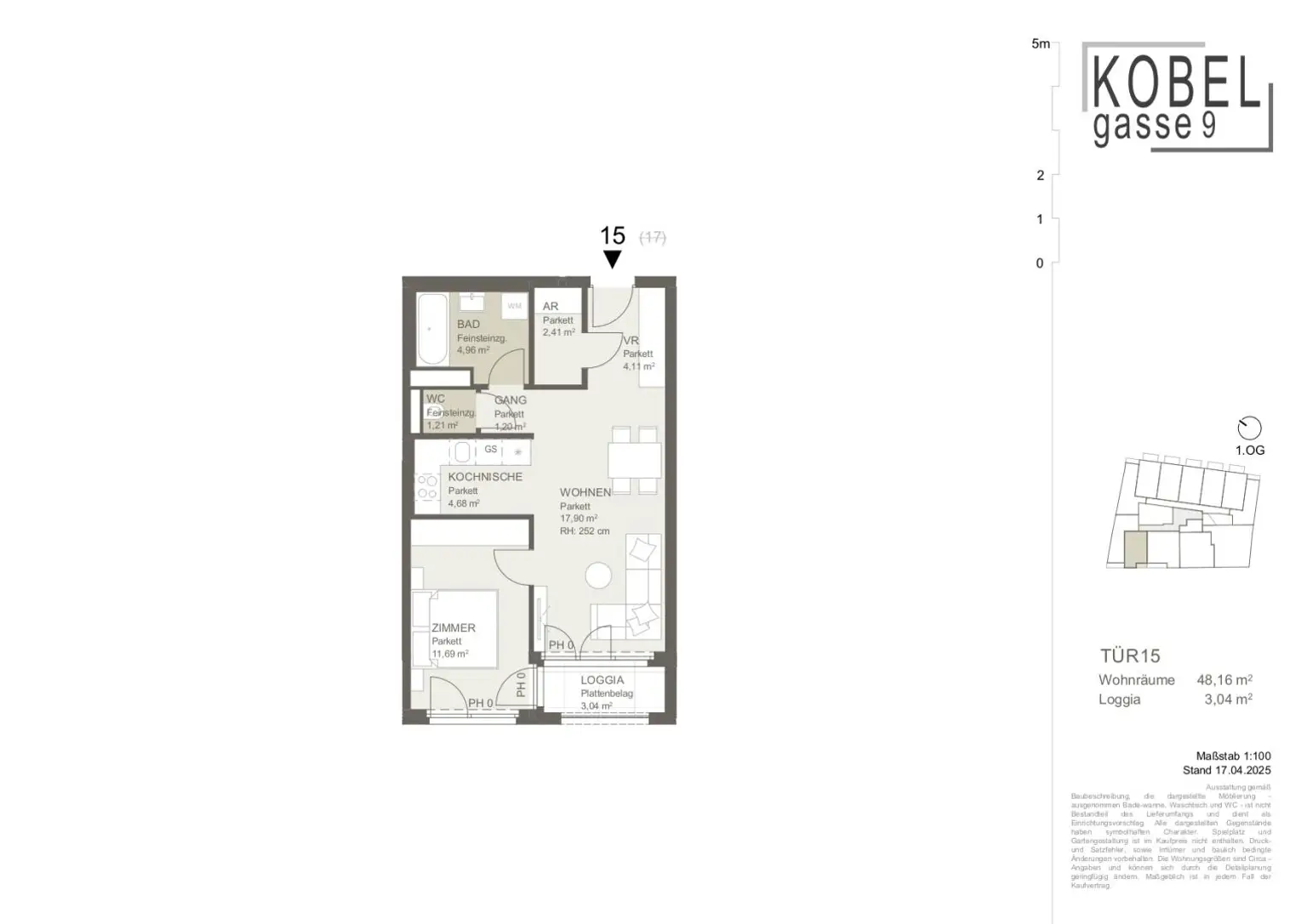 2-Zimmer-Wohnung mit Loggia