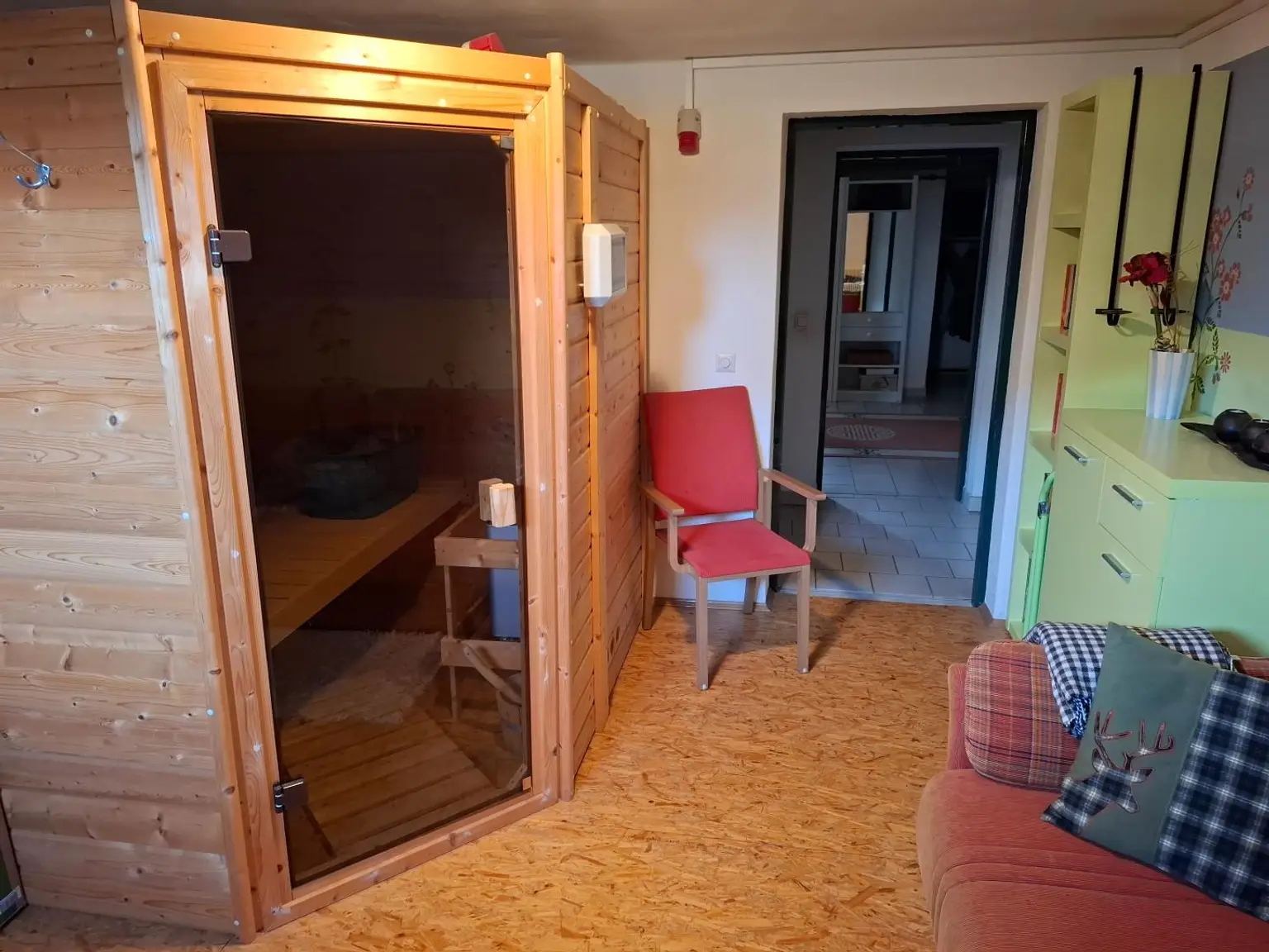 Saunabereich im Keller