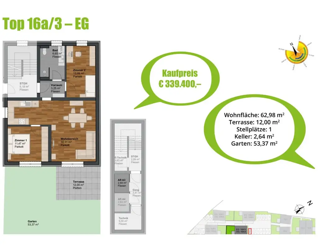 Moderne Wohnungen in zentraler Lage, Altgasse St. Andrä Wördern