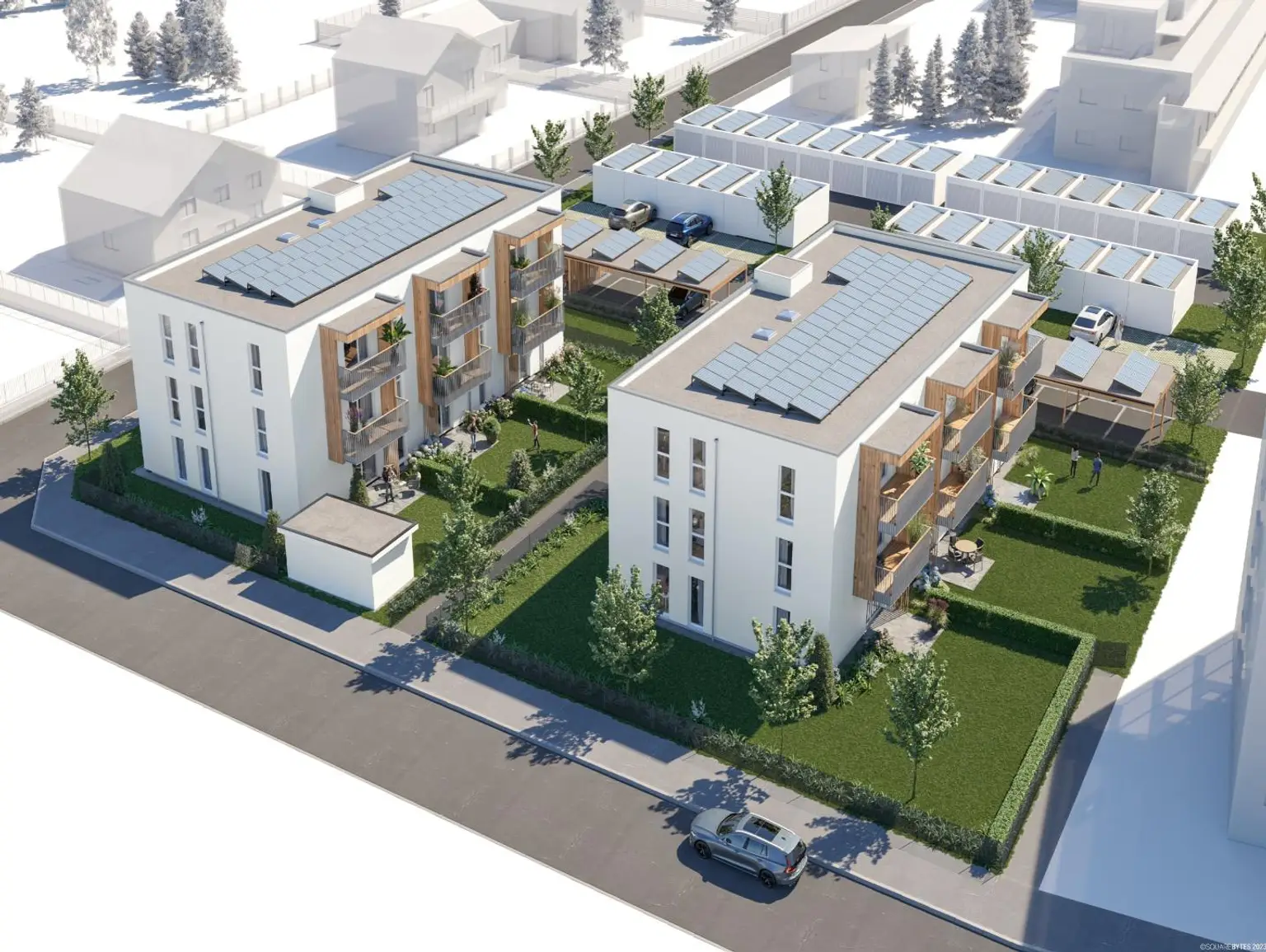 Rendering Bauteil A und B