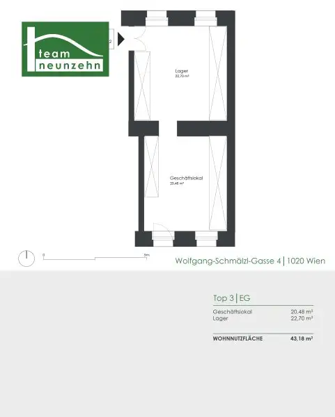 Geschäftslokal in begehrter Lage im schönen Altbau - Stuwerviertel - Nähe Vorgartenmarkt - unsaniert