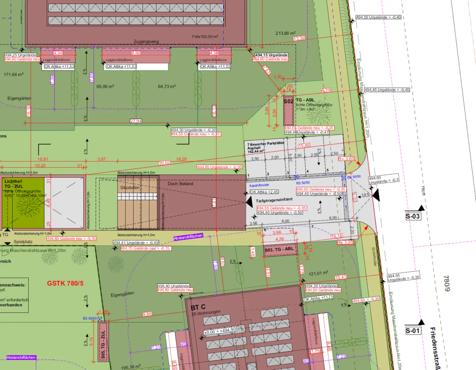 Freistellplatz Nr. 2 Lageplan