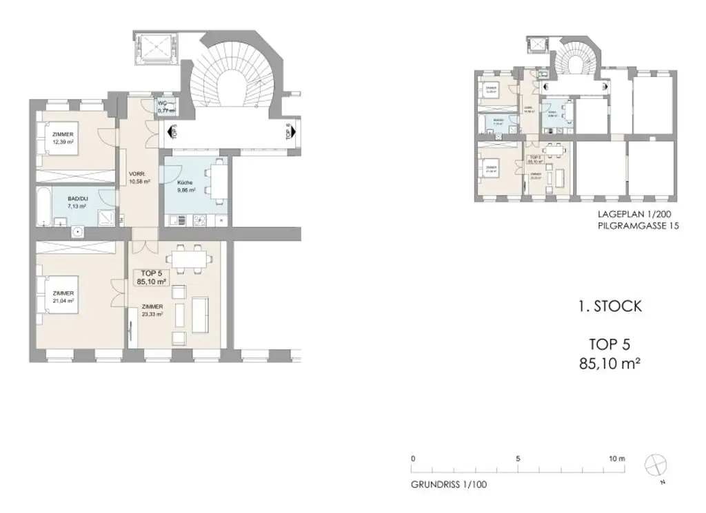 Erstbezug nach Sanierung – stilvolle 3-Zimmer-Altbauwohnung im 5. Bezirk